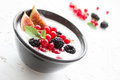 Yogurt and berries